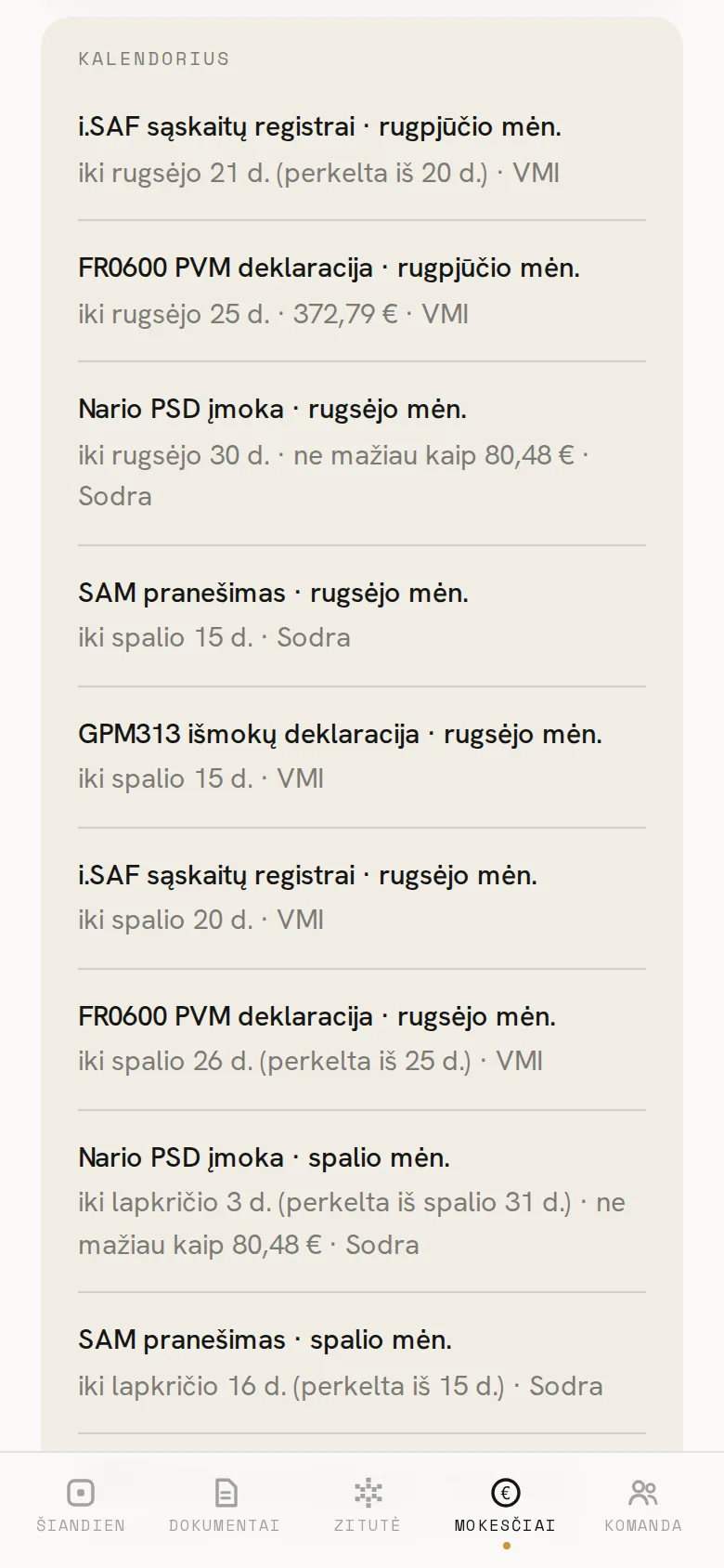 Zitutės programėlės ekranas telefone: Kas, kam ir iki kada